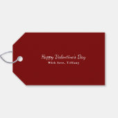 Moderne Valentijnsdag Red Love Cadeaulabel (Achterkant Horizontaal)