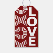 Moderne Valentijnsdag Red Love Cadeaulabel (Voorkant)