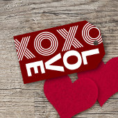 Moderne Valentijnsdag Red Love Cadeaulabel