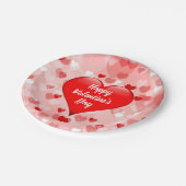 Moderne Valentijnsdag roze harten Papieren Bordje (Gekanteld)