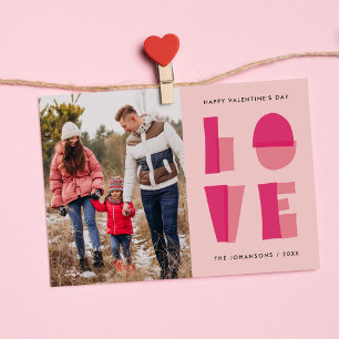Moderne Valentijnsdag Typografie Foto Feestdagenkaart