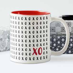 Moderne Valentijnsdag Typogray Coffee mok