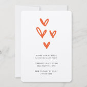 Moderne Valentijnsdag-uitnodiging met hart Kaart (Voorkant)