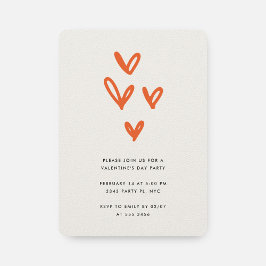 Moderne Valentijnsdag-uitnodiging met hart Kaart