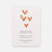 Moderne Valentijnsdag-uitnodiging met hart Kaart