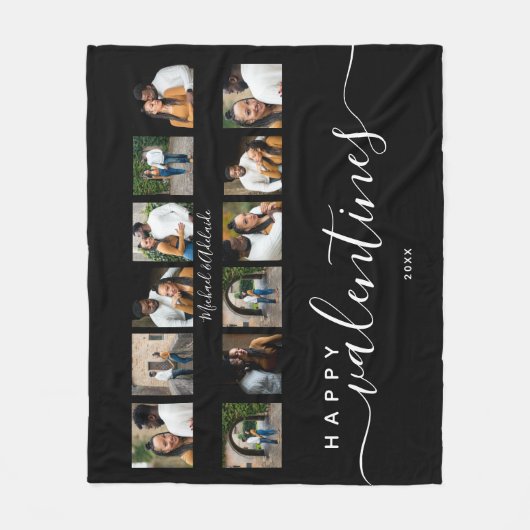Moderne Valentijnsdag voor aangepaste fotocollage- Fleece Deken (Voorkant)