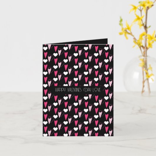 Moderne Valentijnsdag voor gemengde harten Kaart (Gele Bloem)