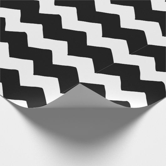 Moderne Valentijnsdag voor groot zwart-wit Cadeaupapier (Hoek)