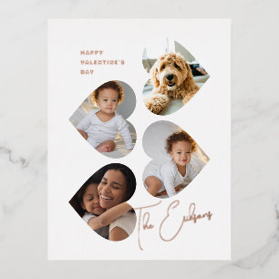 Moderne Valentijnsdag voor het verzamelen van foto Folie Feestdagen Briefkaart