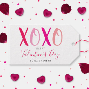 Moderne Valentijnsdag voor kruiden en kuilen (XOXO Cadeaulabel