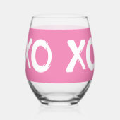 Moderne Valentijnsdag voor kruiden en kuilen (XOXO Wijnglas Zonder Voet (Rechts)
