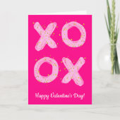 Moderne Valentijnsdag XOXO Kaart (Voorkant)