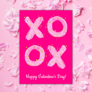 Moderne Valentijnsdag XOXO Kaart