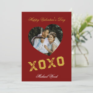 Moderne Valentijnsdag XOXO Liefdesbriefkaart voor Notitiekaartje