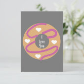 Moderne Valentijnsharten Donut Frosting Kaart (Staand voorkant)