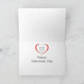 Moderne Valentijnskaart voor vakantiewensen Kaart (Binnen)