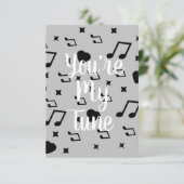 Moderne Valentijnskaarten Muzieknote Muzieksymbole Kaart (Staand voorkant)