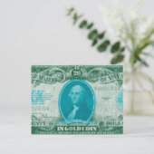 Moderne valuta V Briefkaart (Staand voorkant)