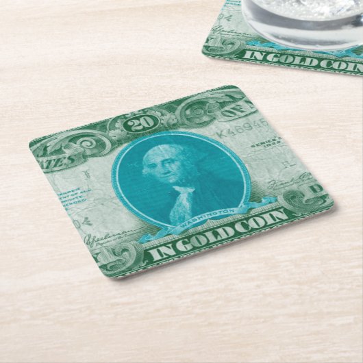 Moderne valuta V Kartonnen Onderzetters (Schuin)