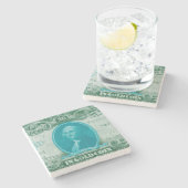 Moderne valuta V Stenen Onderzetter (Zijkant)