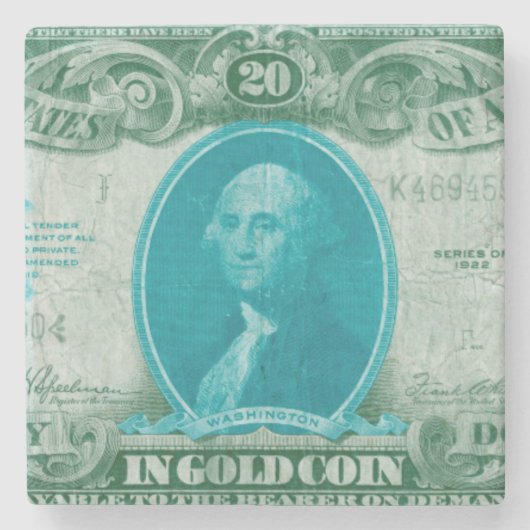 Moderne valuta V Stenen Onderzetter (Voorkant)