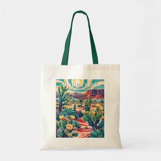 Moderne Van Gogh Joshua Tree Cholla Cactus Garden Tote Bag (Voorkant)