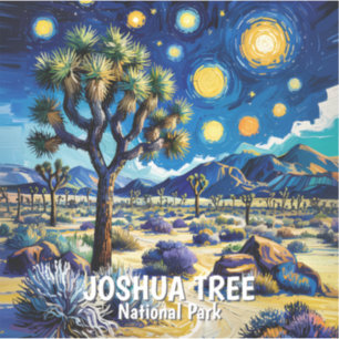 Moderne Van Gogh Joshua Tree Mojave Woestijn Wande Sticker