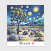 Moderne Van Gogh Joshua Tree Mojave Woestijn Wande Sticker (Vel)