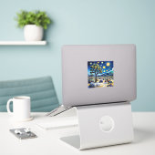 Moderne Van Gogh Joshua Tree Mojave Woestijn Wande Sticker (Laptop op bureau)