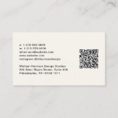 Moderne Van het Manuscript van de Handtekening QR Visitekaartje (Achterkant)