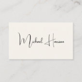 Moderne Van het Manuscript van de Handtekening QR Visitekaartje (Voorkant)