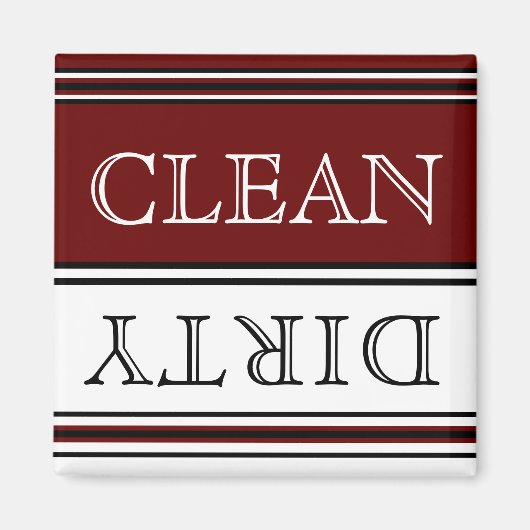 Moderne vaste Burgundy-sjabloon, wit script Magneet (Voorkant)