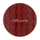 Moderne vaste Burgundy-sjabloon, wit script Snijplank (Voorkant)