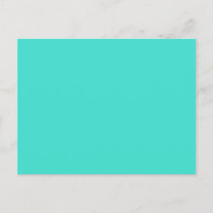 Moderne, vaste kleuren, turquoise blank briefkaart