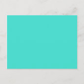 Moderne, vaste kleuren, turquoise blank briefkaart (Voorkant)