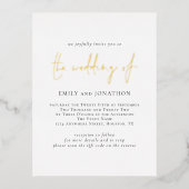 Moderne vaste QR-code voor script Folie Uitnodiging Briefkaart (Voorkant)