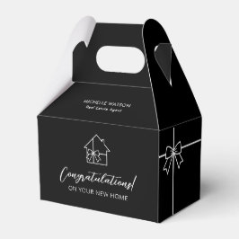 Moderne Vastgoed Marketing Custom Nieuw Huis Zwart Bedankdoosjes