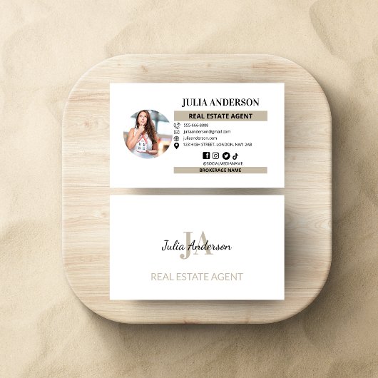 Moderne Vastgoed Marketing Zakelijke Realtor Visitekaartje