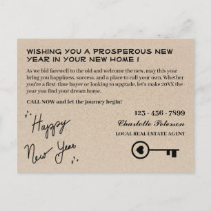 Moderne Vastgoed Nieuwjaarsvakantie Briefkaart