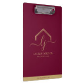 Moderne Vastgoed Promotionele Realtor Logo Clipbo Klembord (Rechts)