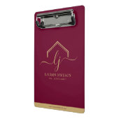 Moderne Vastgoed Promotionele Realtor Logo Mini C Klembord (Angled2)