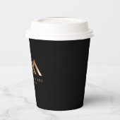 Moderne Vastgoed Promotionele Realtor Logo Papier Papieren Bekers (Links)