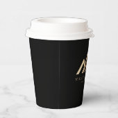 Moderne Vastgoed Promotionele Realtor Logo Papier Papieren Bekers (Rechts)