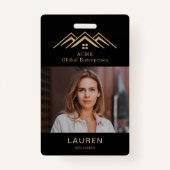 Moderne Vastgoed Promotionele Realtor Naam Tag Badge (Achterkant)