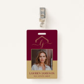 Moderne Vastgoed Promotionele Realtor Naam Tag Badge (Voorkant met clip)