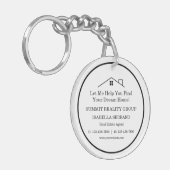 Moderne Vastgoed QR Code Marketing Sleutelhanger (Voorkant Links)