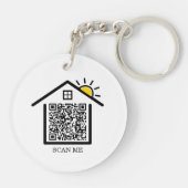 Moderne Vastgoed QR Code Marketing Sleutelhanger (Achterkant)