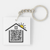 Moderne Vastgoed QR Code Marketing Sleutelhanger (Achterkant)