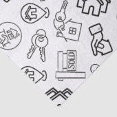 Moderne Vastgoed QR Code Marketing Tissuepapier (Detail)