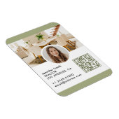Moderne Vastgoed QR-code Zakelijke Kaart Magneet (Rechterzijde)